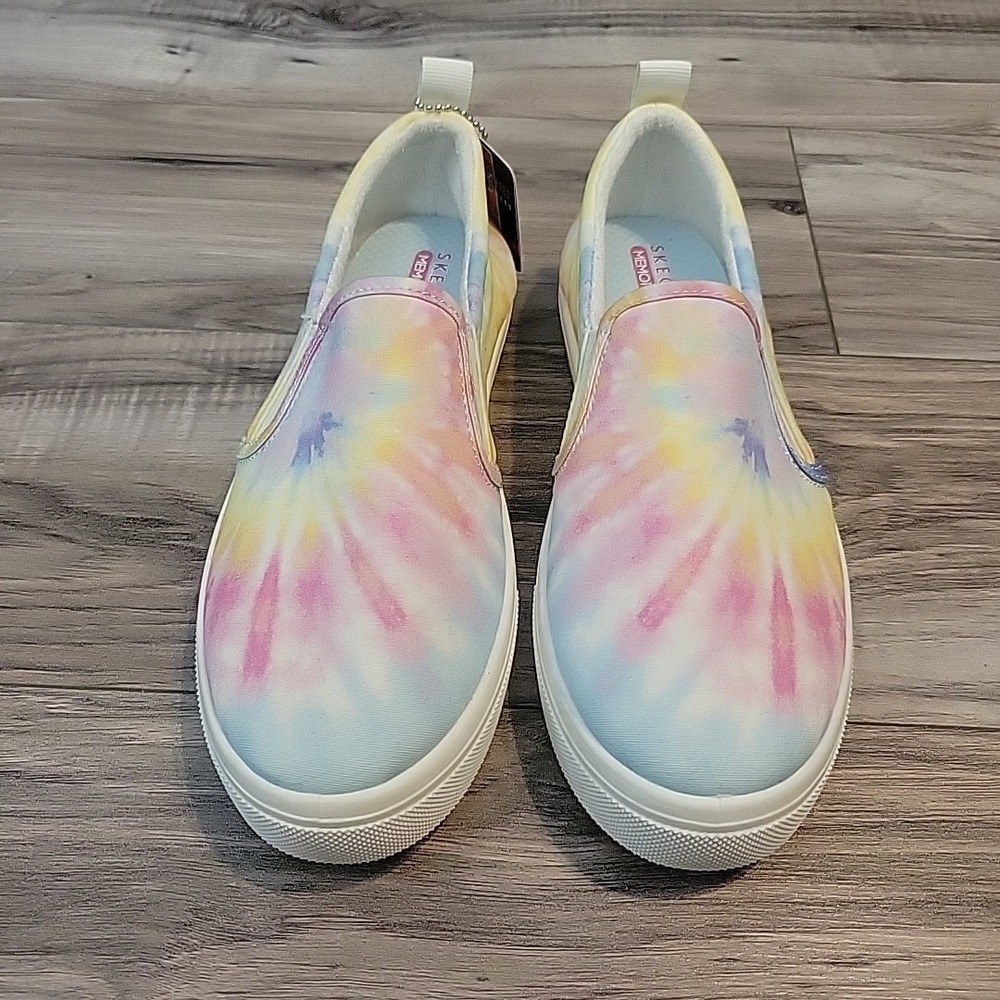 Skechers Shoes Womens 7 Poppy Hippie Hype 155082 Pastel Tie Dye Slip On Sneakers